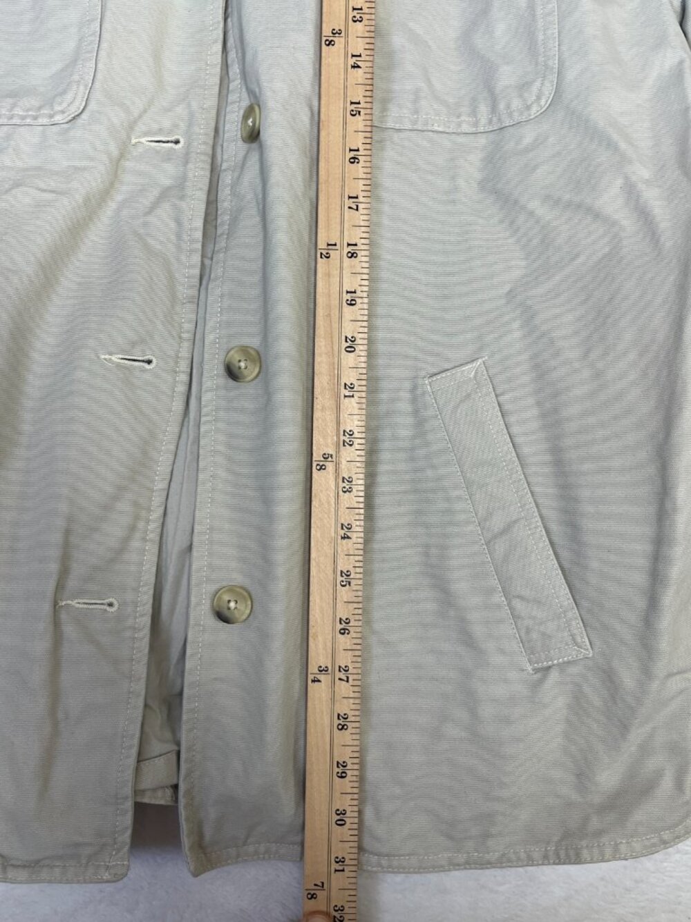 Vtg Basic Editions Canvas Barn Chore Jacket Brown Corduroy Collar sz M Cottage - Picture 7 of 9